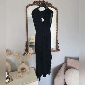 Bohome Black Side Slit Dress in Black